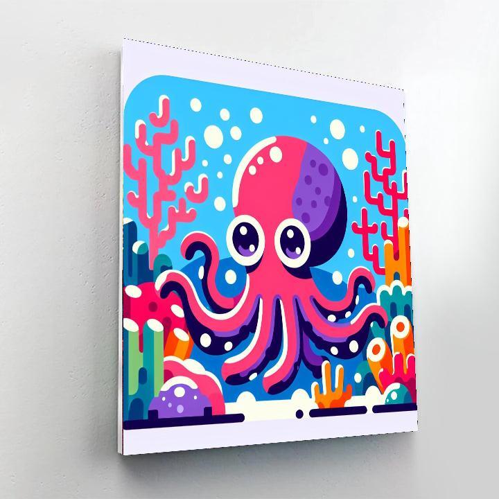 Inquisitive Underwater Octopus Numbered Painting Kits