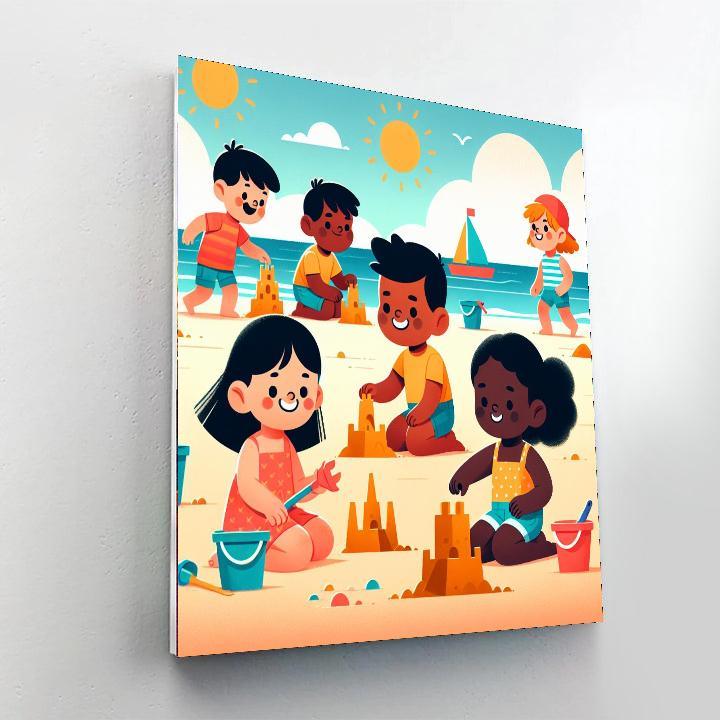 Seaside Castle Construction Numbered Painting Kits