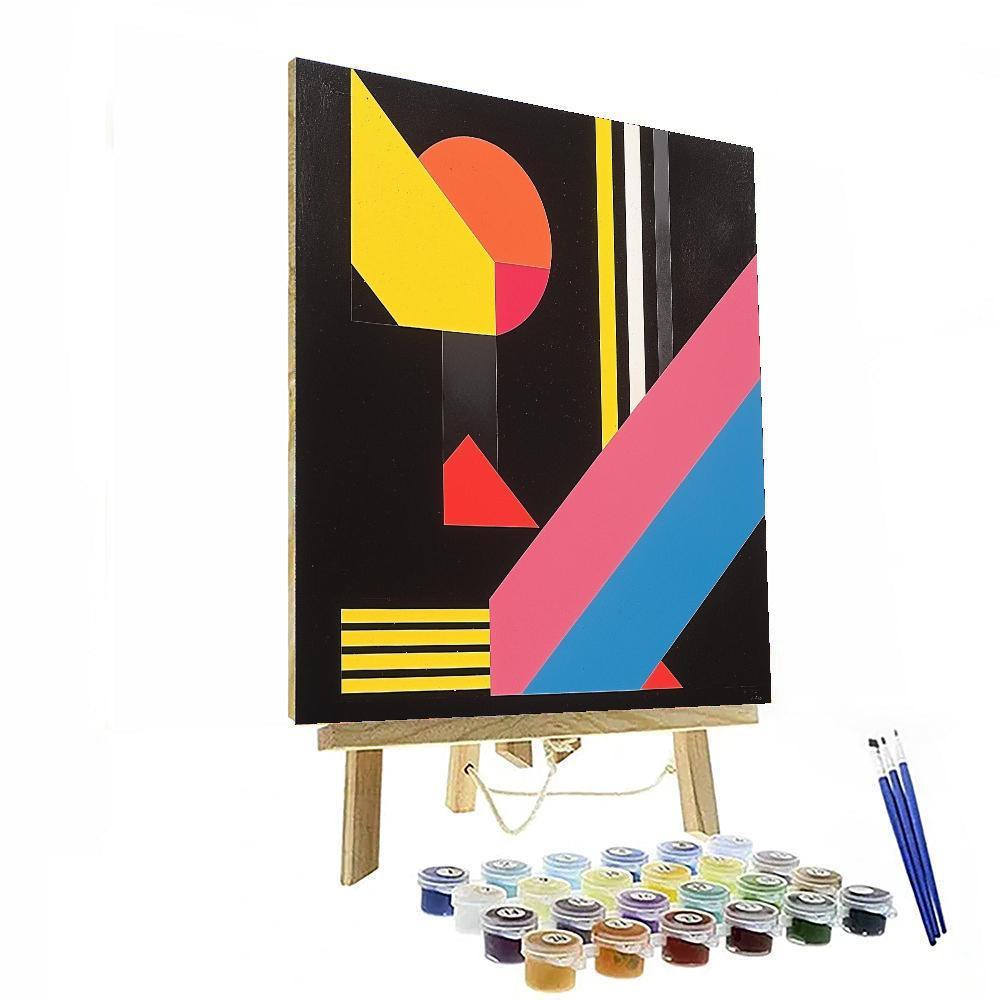 Kazimir Malevich Inspired Reflections Of Space  Number Painting