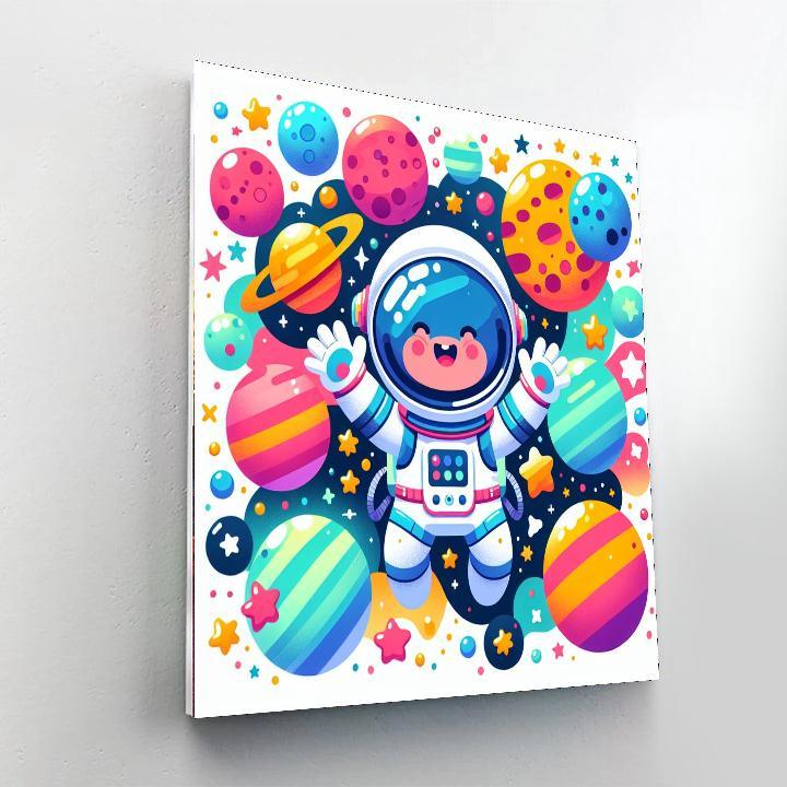 Adorable Astronaut Paint By Color