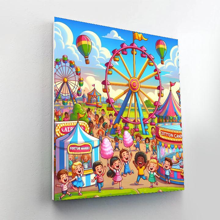 Joyful Adventure At The Carnival Painting By Numbers Kit