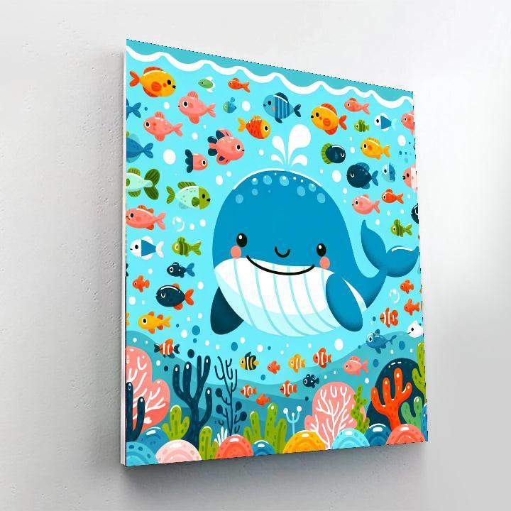 Whale's Deep Sea Quest Paint By Numbers Art