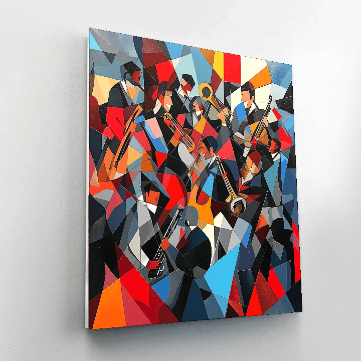 Pablo Picasso Inspired Cubist Jazz Vibes  Paint By Numbers Art