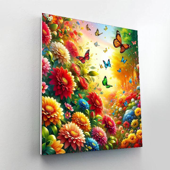 Breezy Summer Garden Painting Number Kit