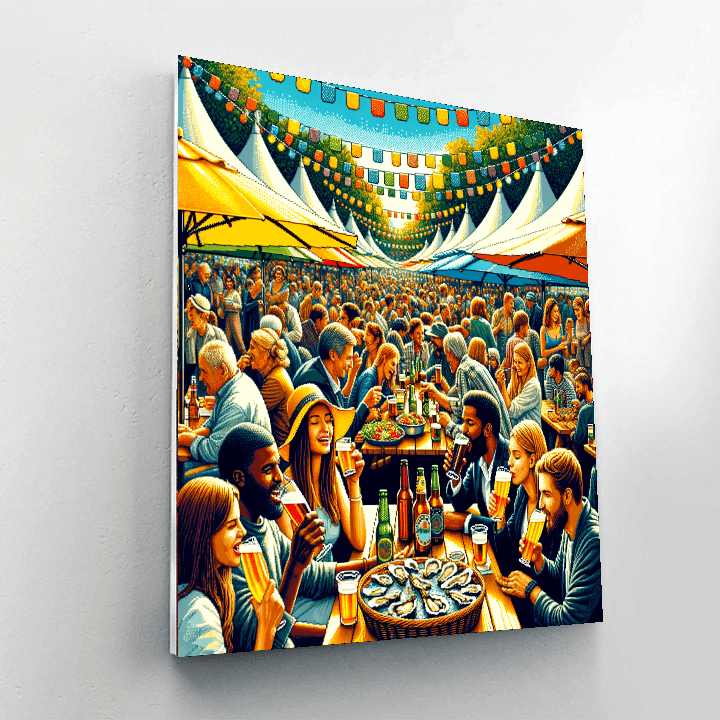 The Oysters And Beer Festival Paint By Color