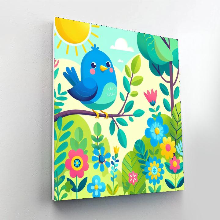 Bubbly Bluebird Numbered Painting Kits