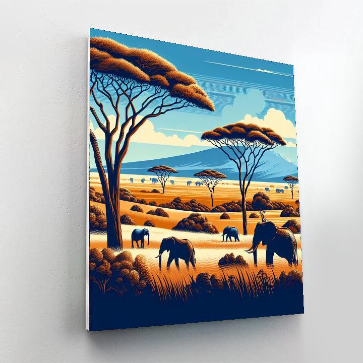 Serengeti Safari Expedition DIY Paint By Numbers