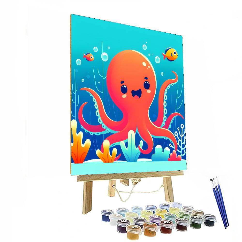 Happy Little Octopus Numbered Painting Kits
