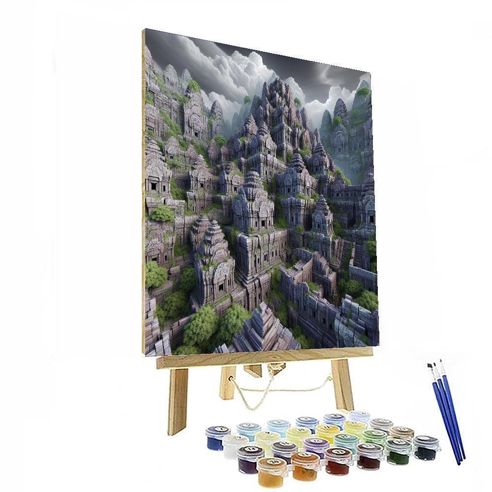 Ancient Ruins Mystery Number Painting