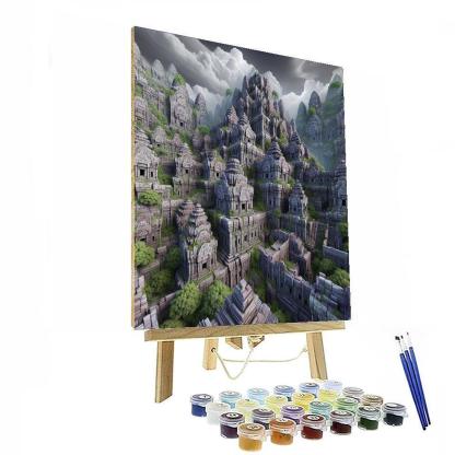 Ancient Ruins Mystery Number Painting
