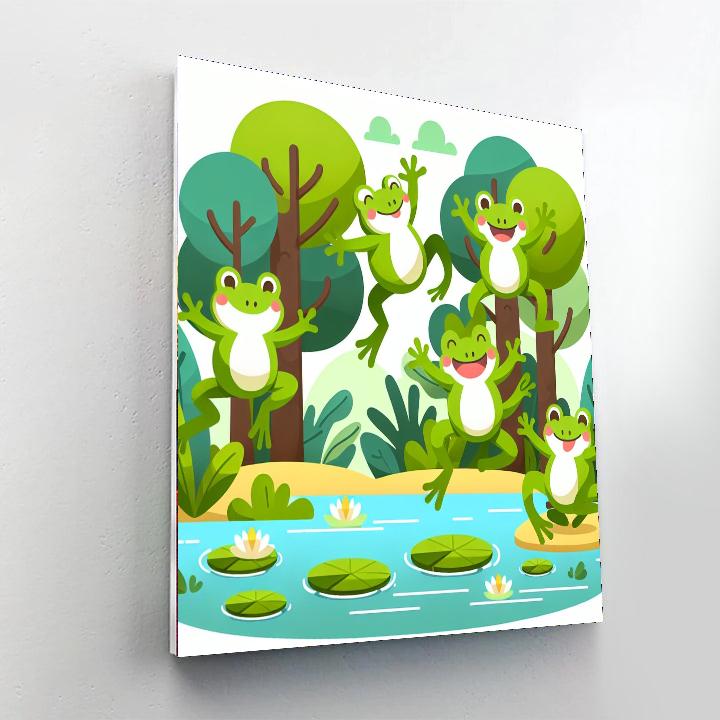 Froggy Forest Fun Numbered Painting Kits