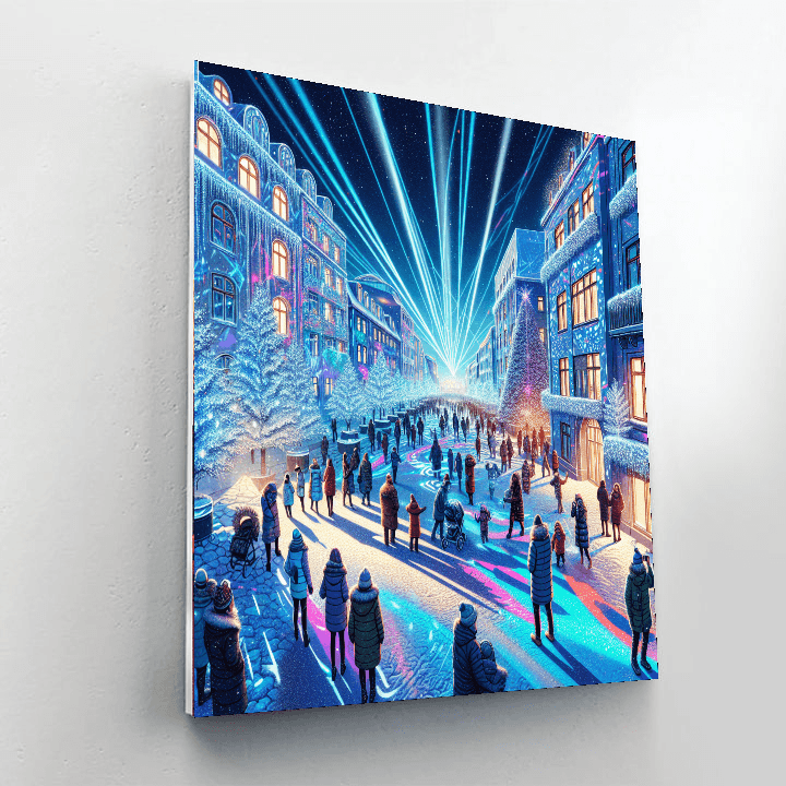 Winter Lights Festival - Reykjavik Number Painting