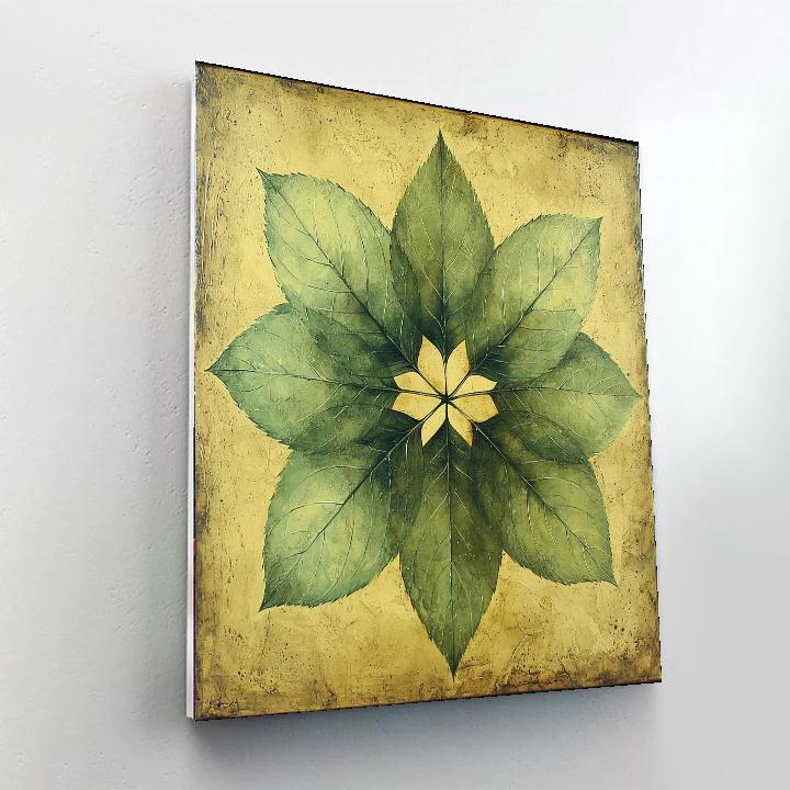 Leonardo Da Vinci Inspired Verdant Symmetry  Paint By Numbers