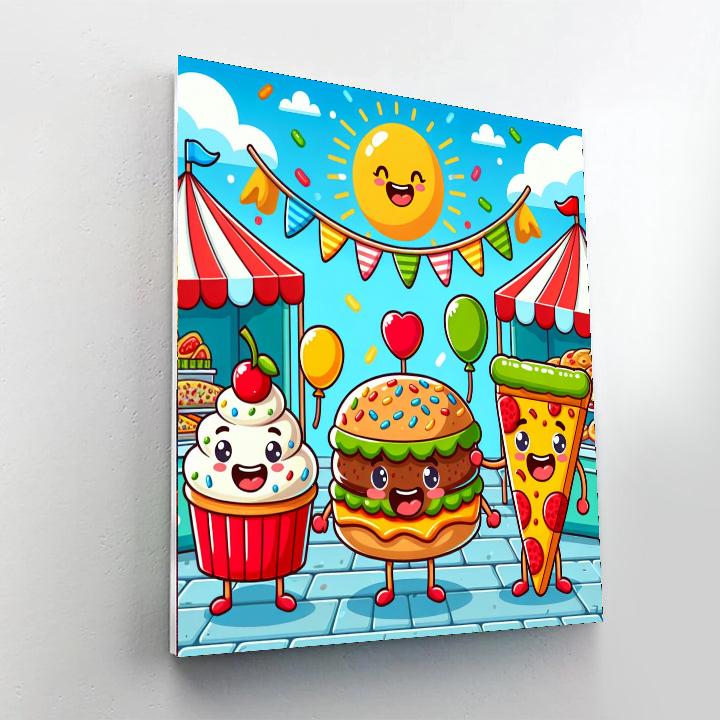 Fantastic Food Festival Paint By Numbers