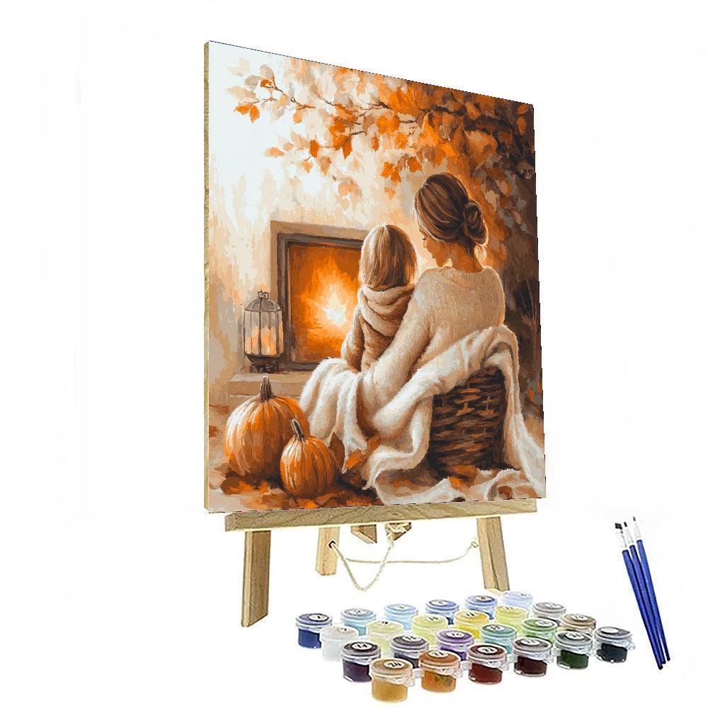 A Cozy Winter Evening Number Painting