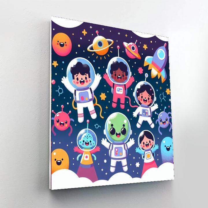 Amazing Space Explorers Painting Number Kit