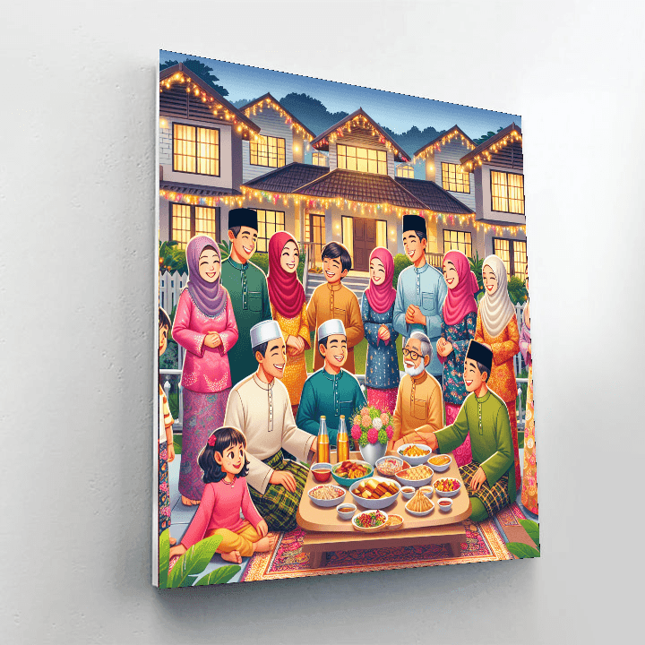 Eid Al-fitr Festival - Malaysia Paint By Numbers Art