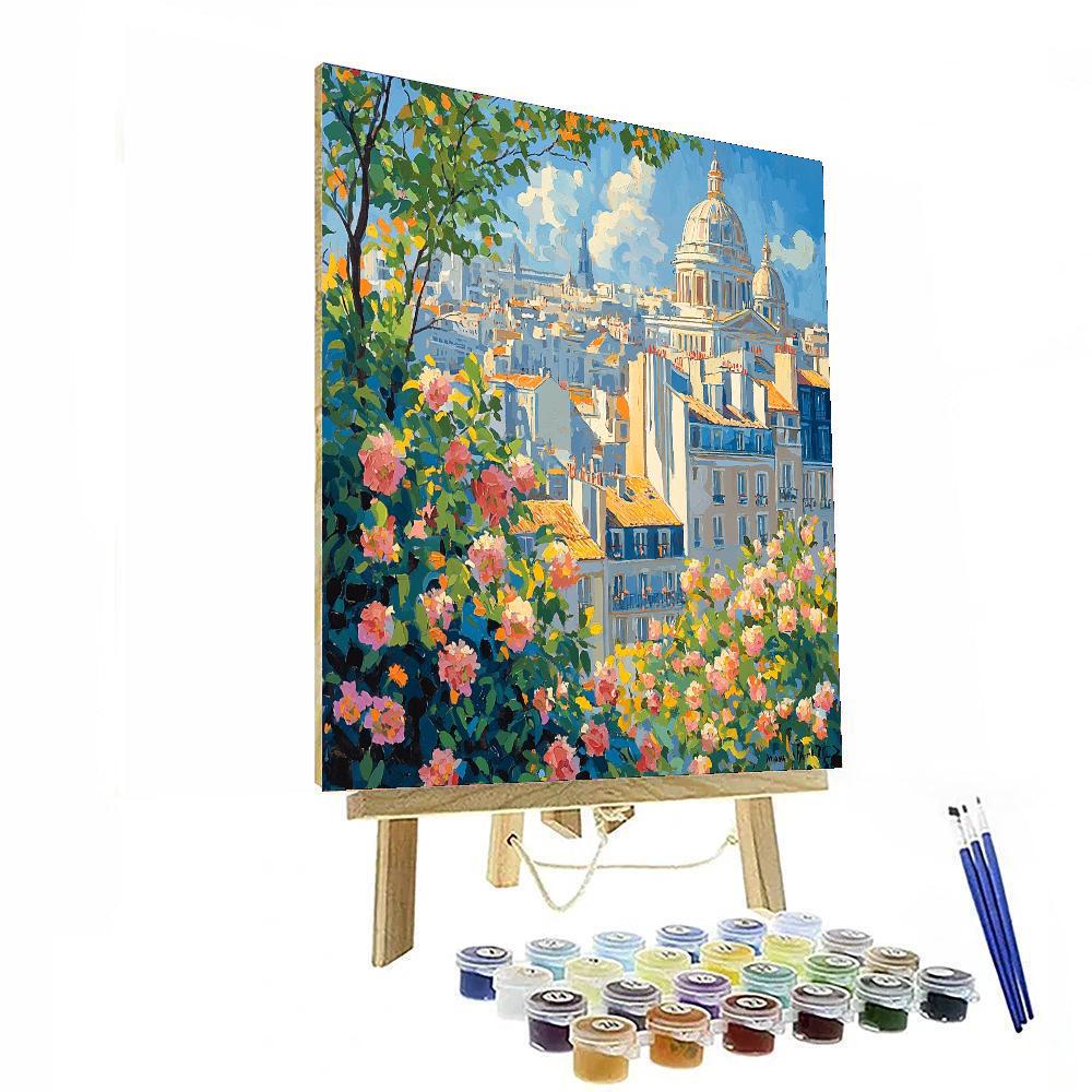 Édouard Manet Inspired Blooming City Life  Number Painting