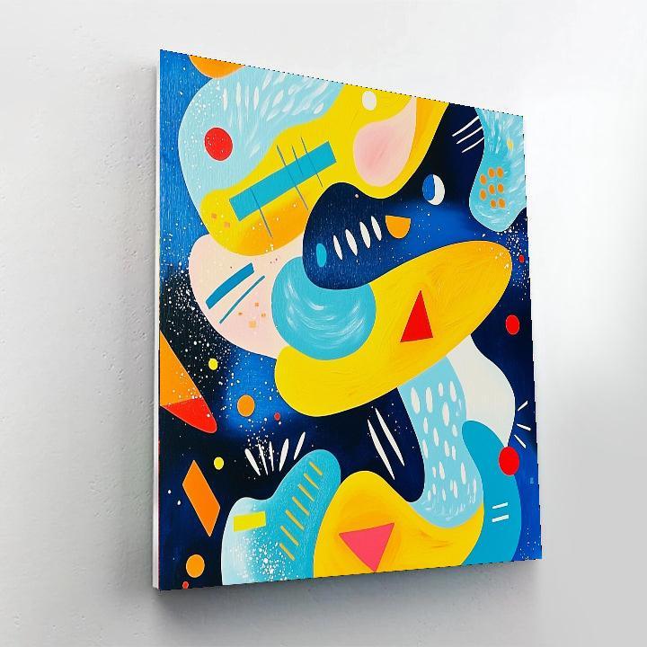 Joan Miró Inspired Vibrant Illusions  Numbered Painting Kits