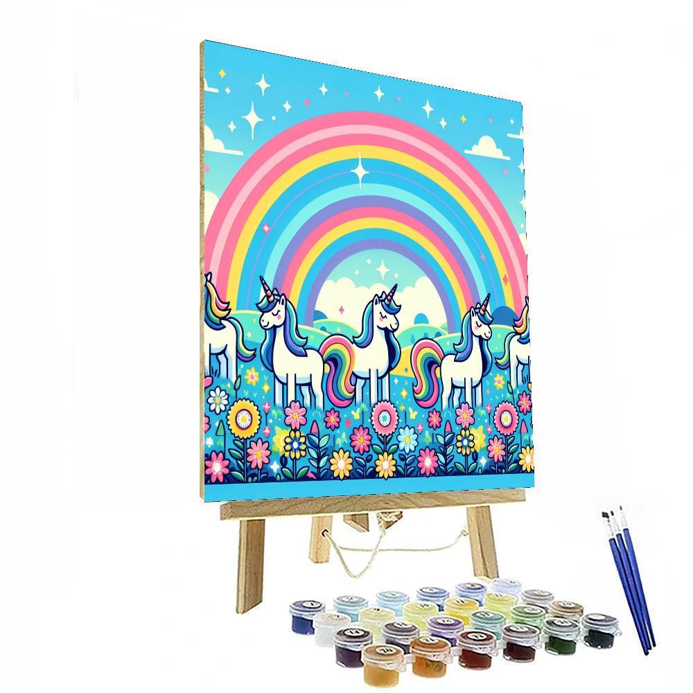 Mystical Unicorn Land Painting By Numbers Kit