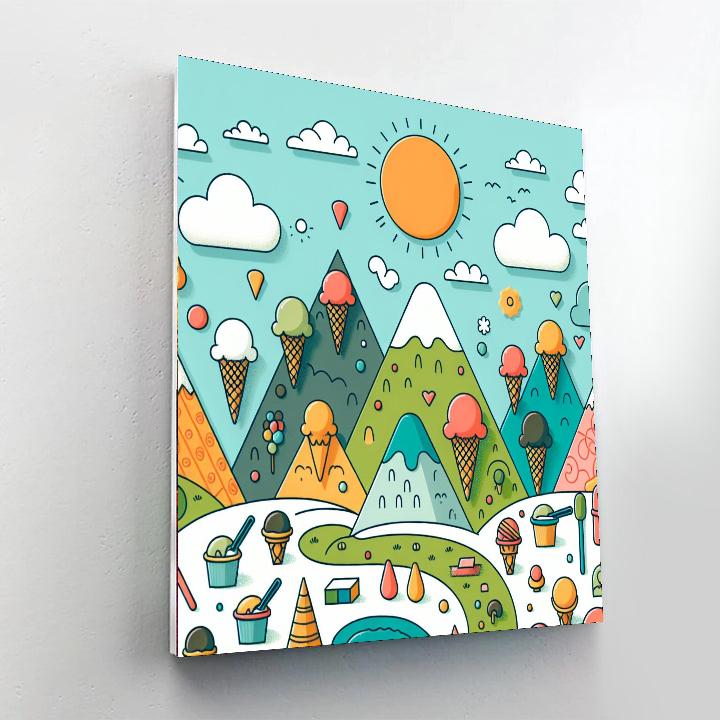 Ice Cream Cone World Paint By Numbers Art