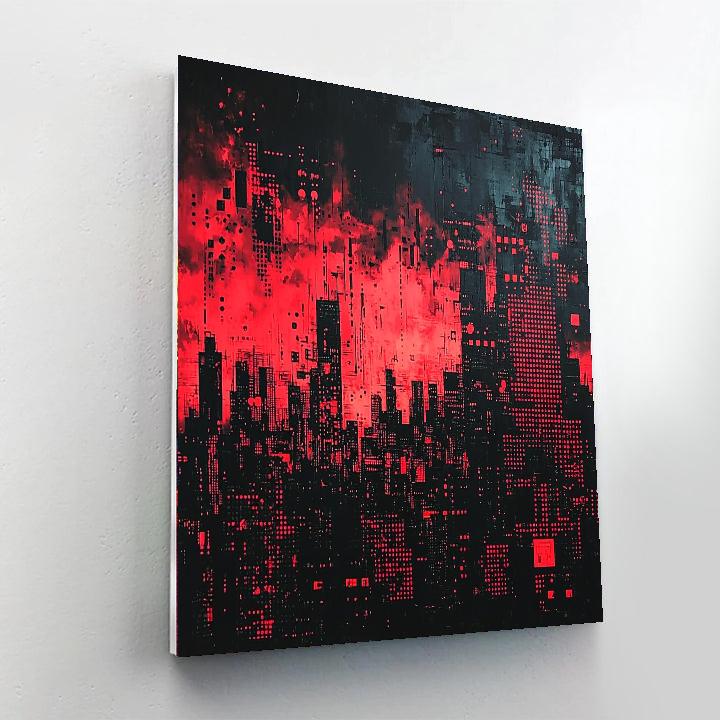 Banksy Inspired Digital Dystopia  Paint By Number