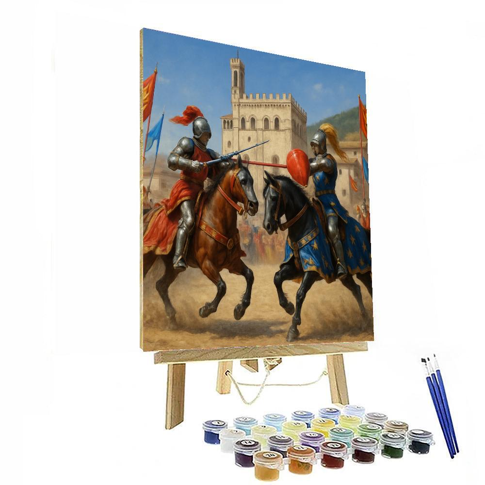 Jousting Tournament Of Historical Reenactment - Italy Paint By Numbers Art