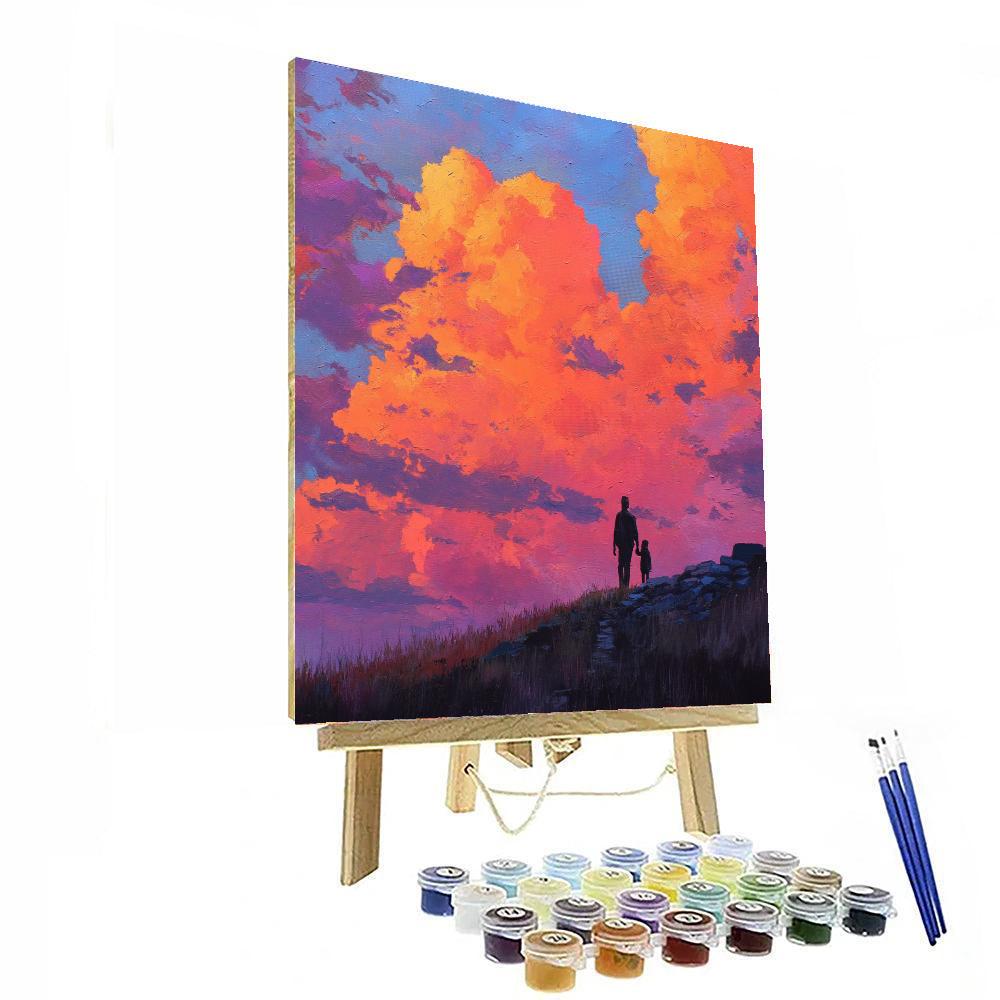 Sunset Silhouette Of Love Paint By Number