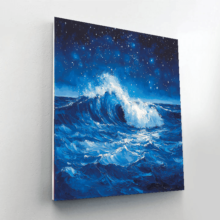 Katsushika Hokusai Inspired Hokusai's Celestial Wave  Paint By Numbers Art