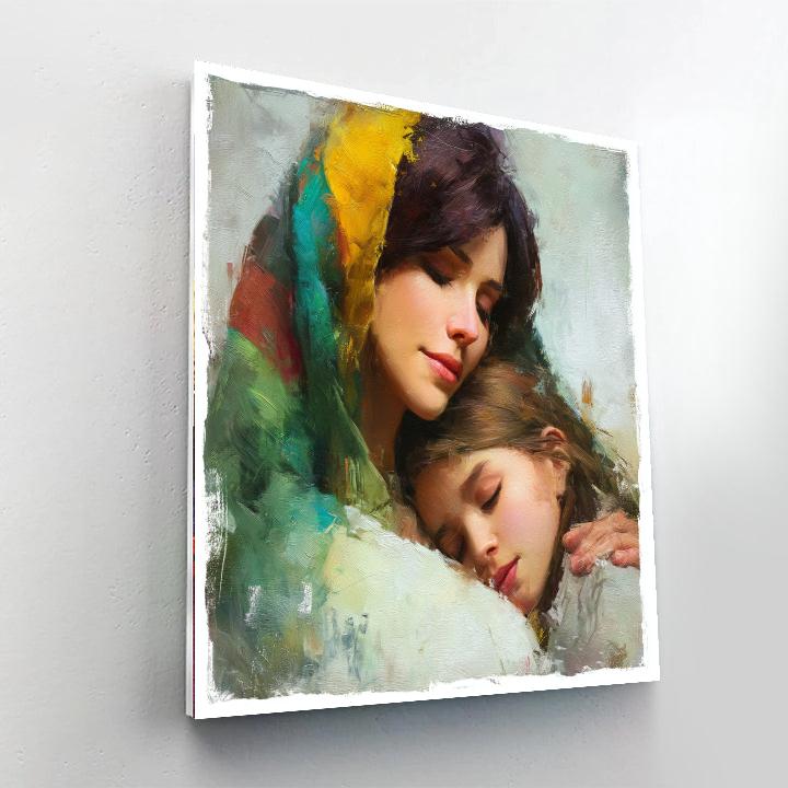 Sweet Moments Of Cuddle Painting Number Kit