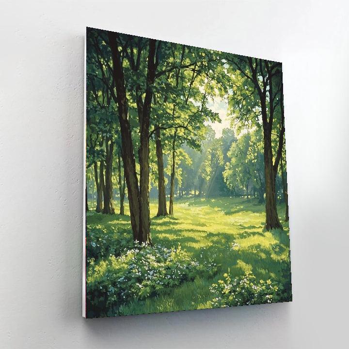 John Constable Inspired Serene Woodland Oasis  Paint By Color