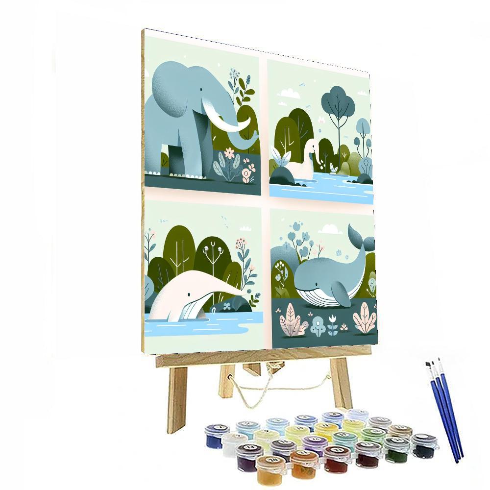 Gentle Giants' Gathering Paint By Numbers Art