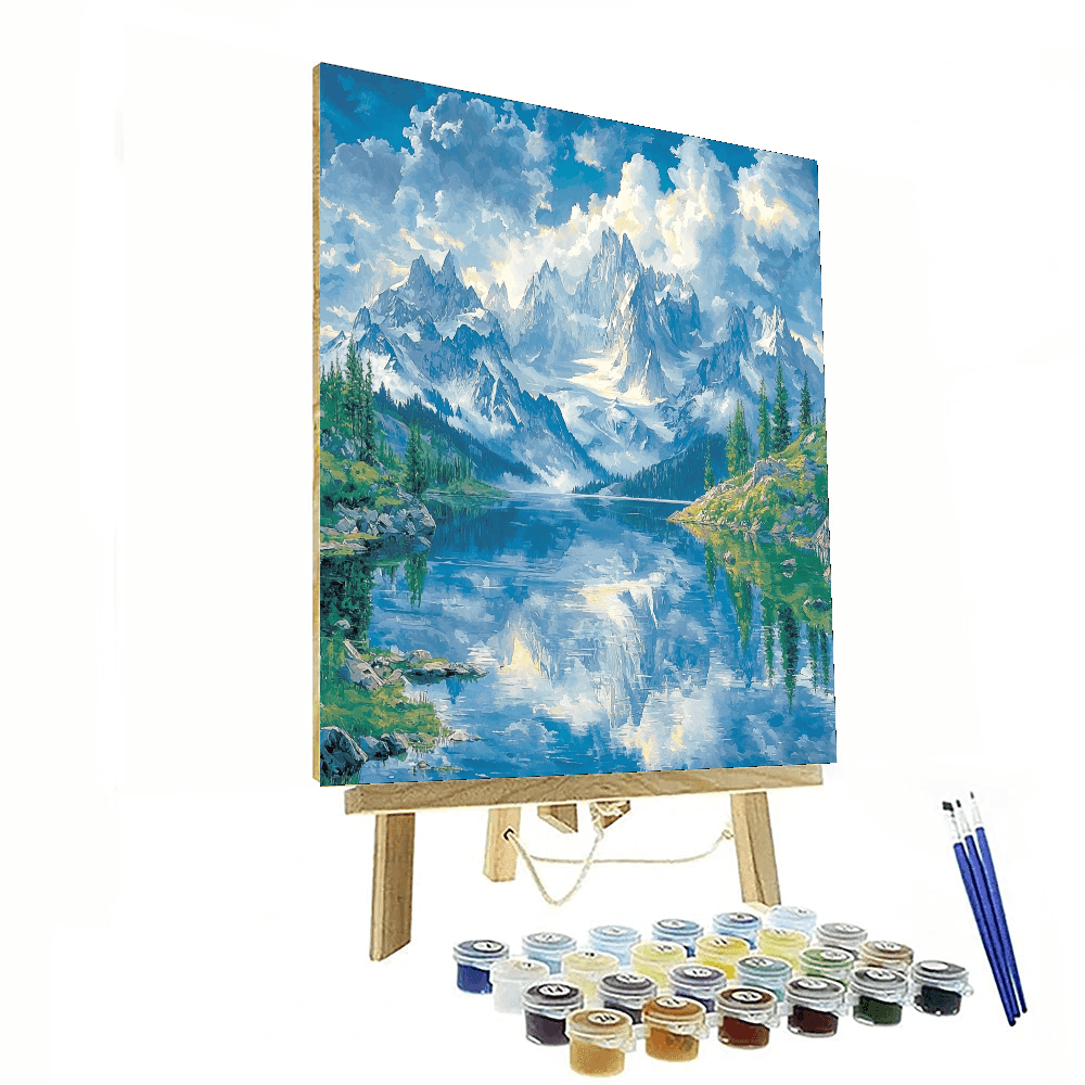 Albert Bierstadt Inspired Dynamic Mountain Vista  Paint By Numbers Kits