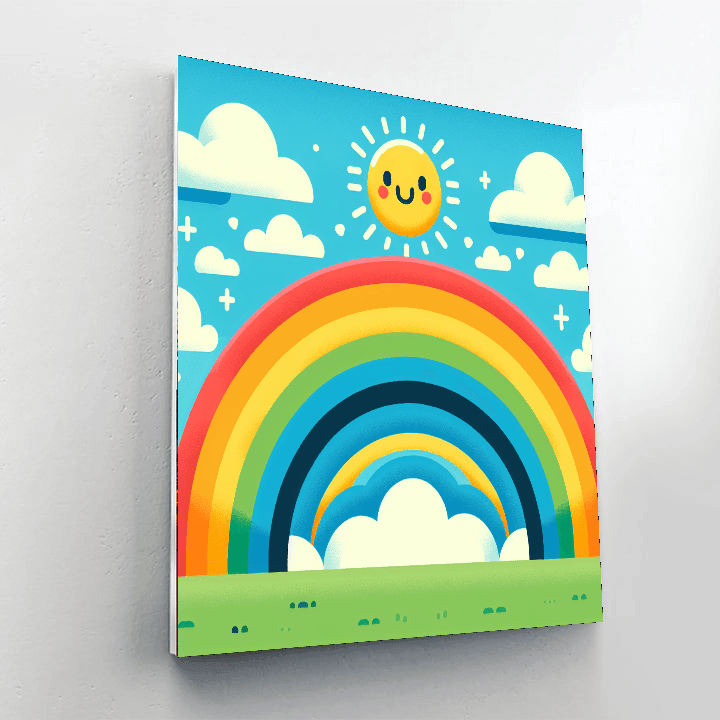 Sunny Rainbow Painting Number Kit