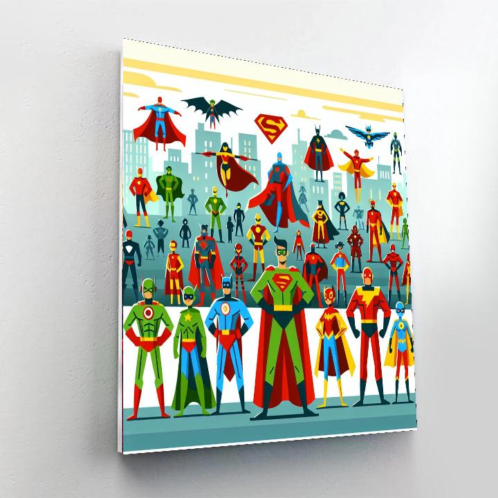 Superhero Adventure Camp Paint By Numbers Art