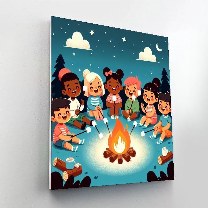 Dancing Around The Campfire Numbered Painting Kits
