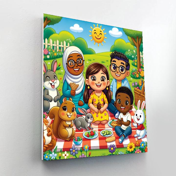 The Joyful Garden Picnic DIY Paint By Numbers