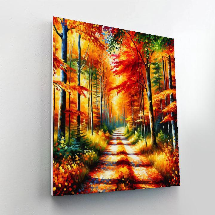 Captivating Autumn Trail Paint By Color