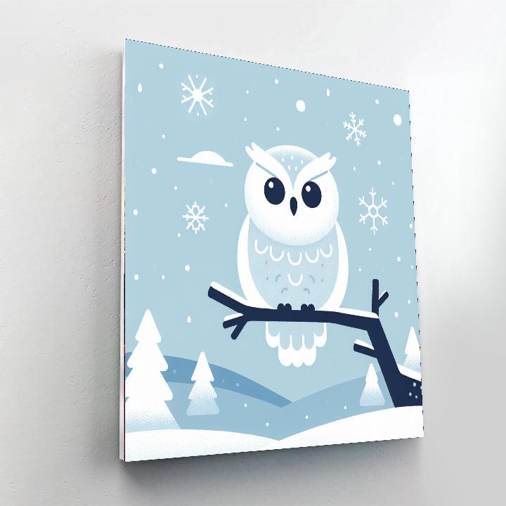The Snowy Owl's Secret Paint By Numbers Art