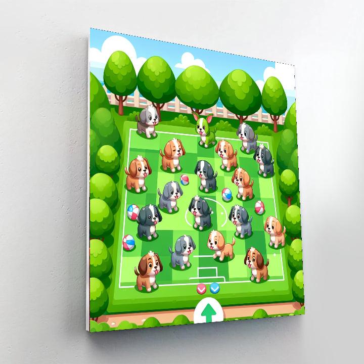 Puppy Park Playtime Painting Number Kit