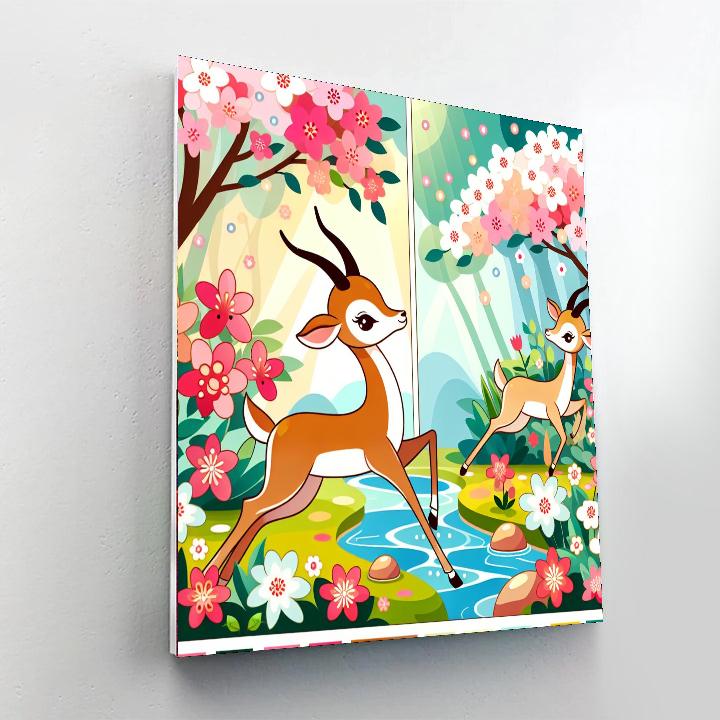 Garden Gazelle Gala Numbered Painting Kits