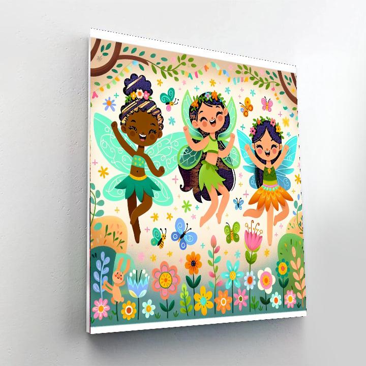 Festive Fairies Paint By Numbers Art