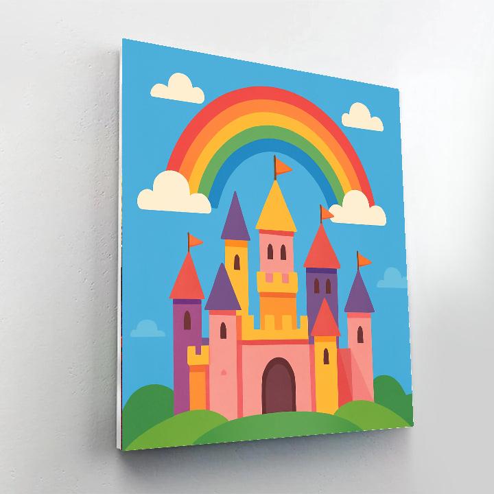 Creative Rainbow Castle Numbered Painting Kits