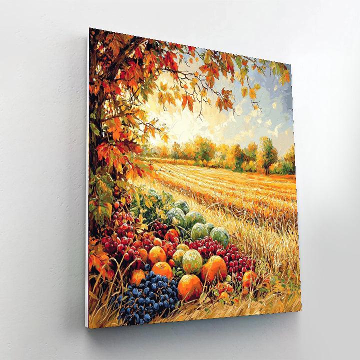 Paul Cézanne Inspired Sunlit Harvest  Number Painting