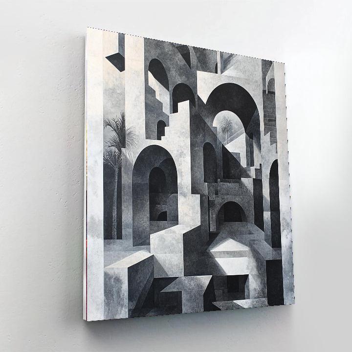 M.C. Escher Inspired Symbiotic Structures  Numbered Painting Kits