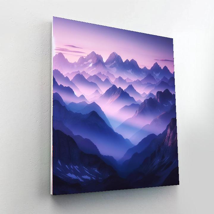 Twilight Alpine Glow Painting Number Kit