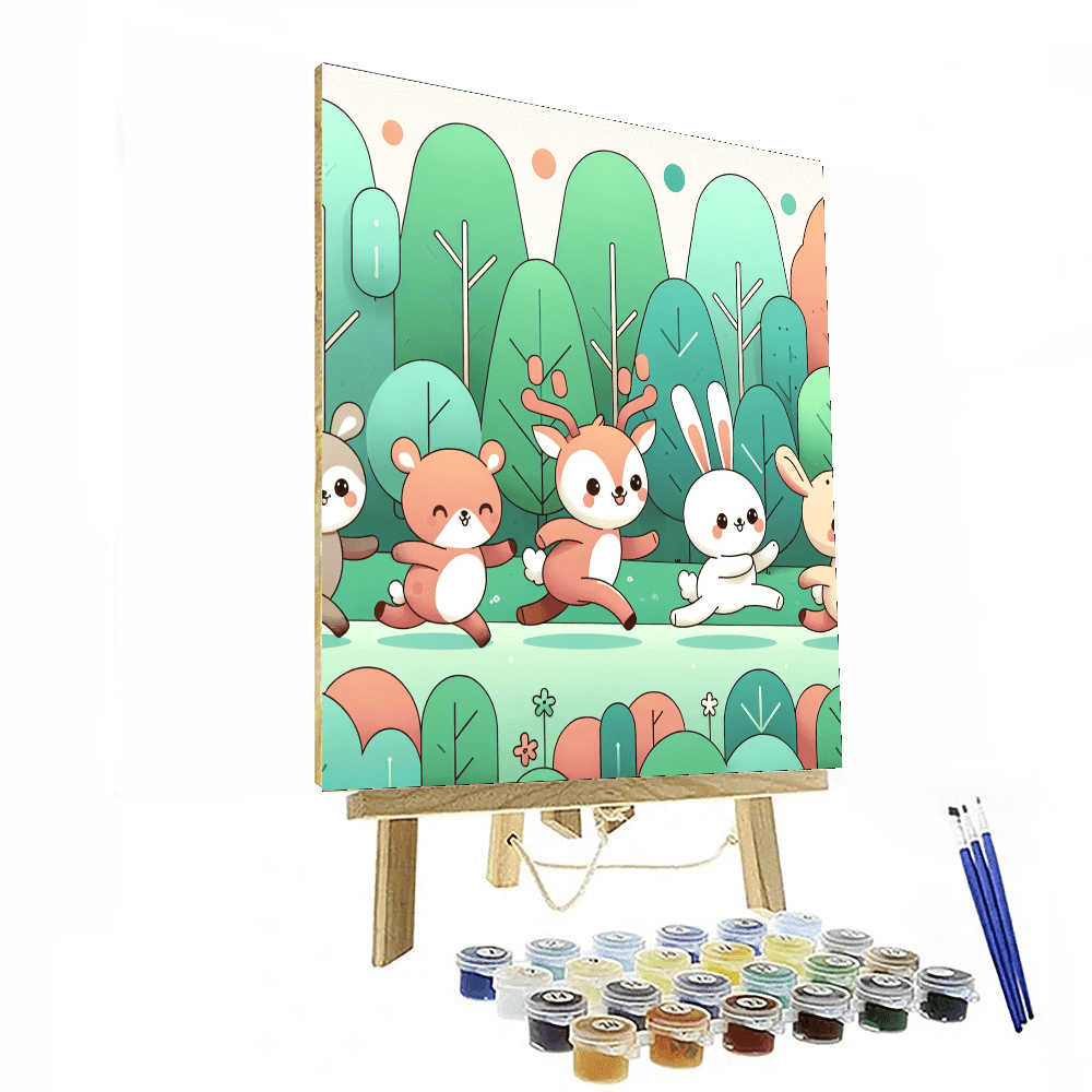 Forest Animal Parade Paint By Number