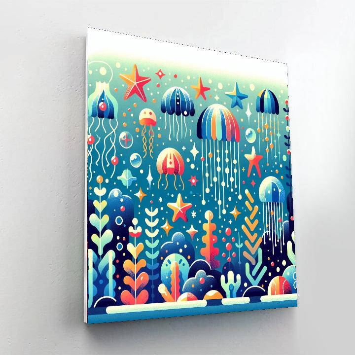Shimmering Sea Creatures Numbered Painting Kits
