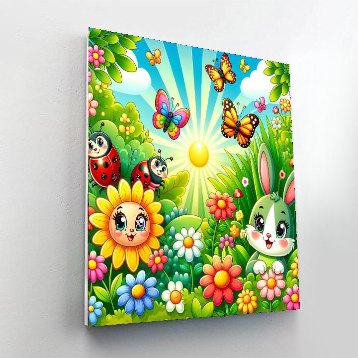 Joyful Critters In The Garden Painting By Numbers Kit