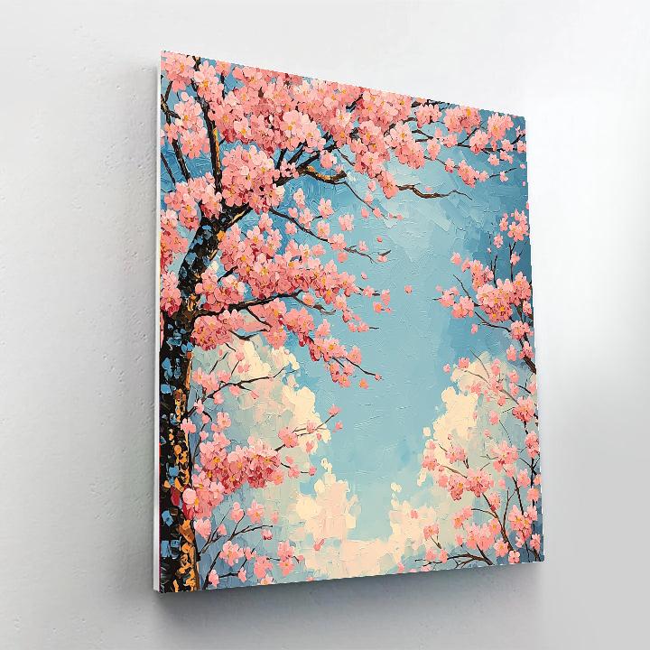 Claude Monet Inspired Flowering Cherry Trees  Paint By Numbers